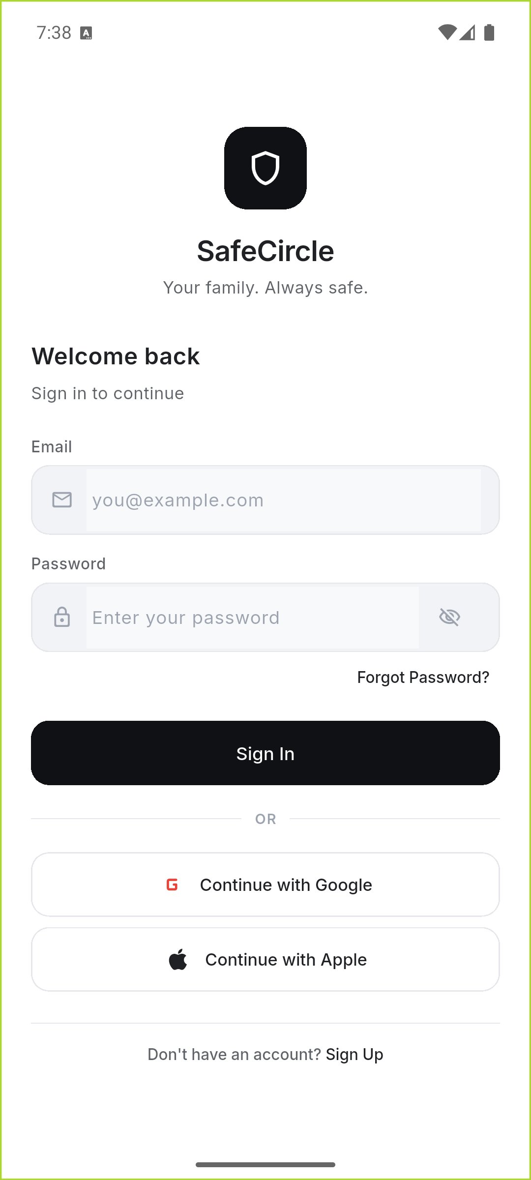 SafeCircle Home — All safe